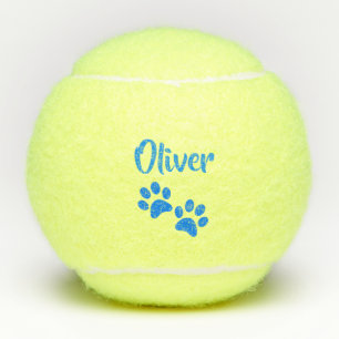 Balles De Tennis Empreinte de patte bleu Personnalisé Animaux de co