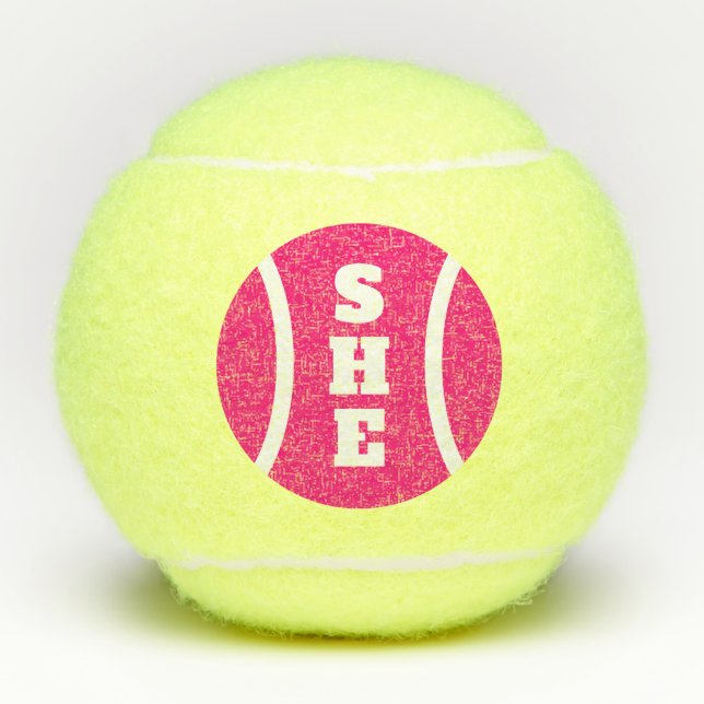 Balles de tennis en monogramme rose cadeau pour jo (Devant)