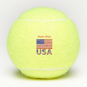 Balles De Tennis États-Unis d'Amérique Drapeau USA Personnalisé
