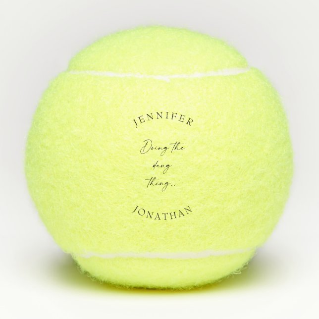 Balles De Tennis Faire Dang Thing Custom Couple Names (Devant)