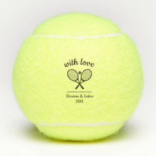 Balles De Tennis Faveurs de mariage personnalisées pour les fiançai