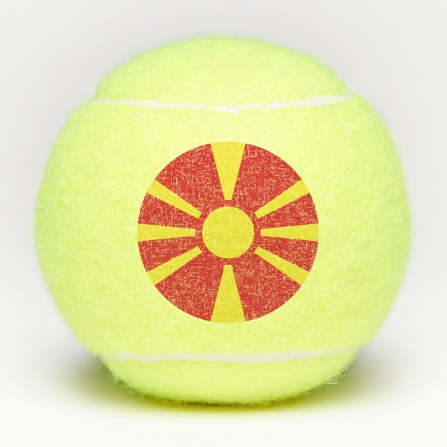 Balles De Tennis Flag de Macedonia (Devant)