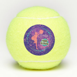 Balles De Tennis Galaxie d'anniversaire joyeuse et personnalisée