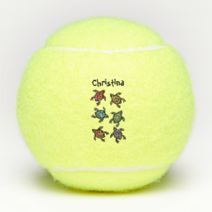 Balles De Tennis Groupe de tortues Abstraites noires Coques colorée