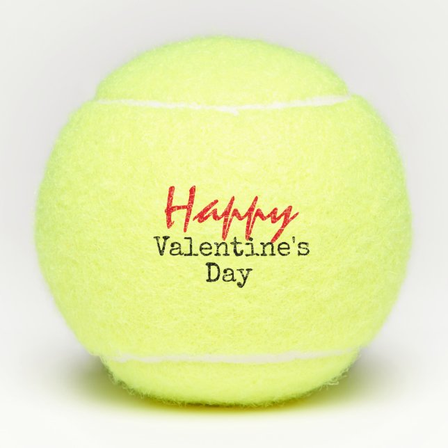 Balles De Tennis Heureuse Sainte-Valentin de tennis (Devant)