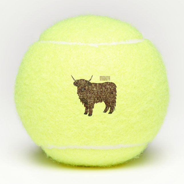 Balles De Tennis Highland cow (Devant)