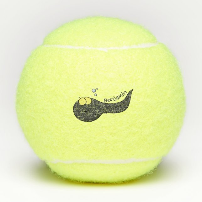Balles De Tennis Illustration amusante de dessin animé en têtard (Devant)