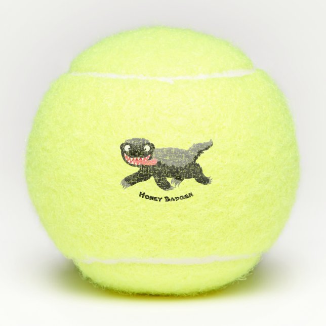 Balles De Tennis Illustration de blaireau au miel affamé (Devant)