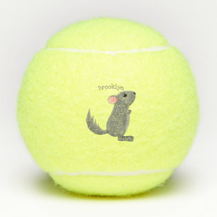 Balles De Tennis Illustration de chinchilla gris mignon