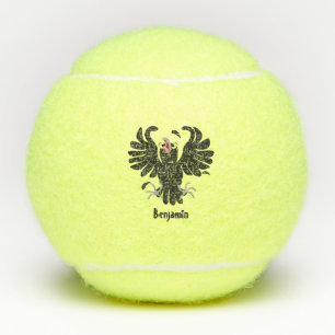 Balles De Tennis Illustration de dessin animé de corbeau fou et drô