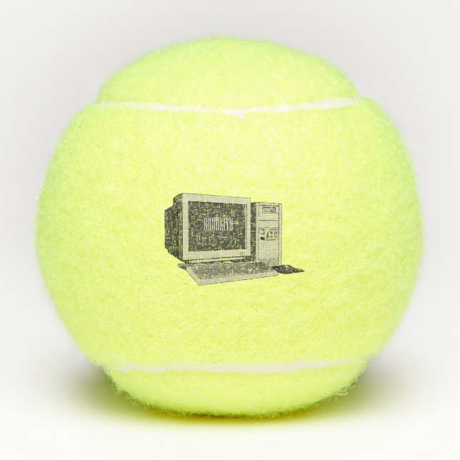 Balles De Tennis Illustration de dessin sur ordinateur (Devant)