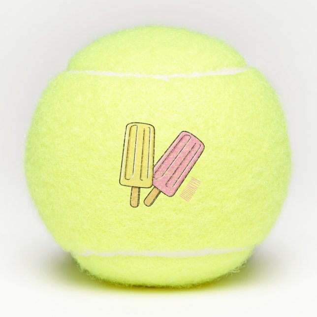 Balles De Tennis Illustration de Ice pop (Devant)