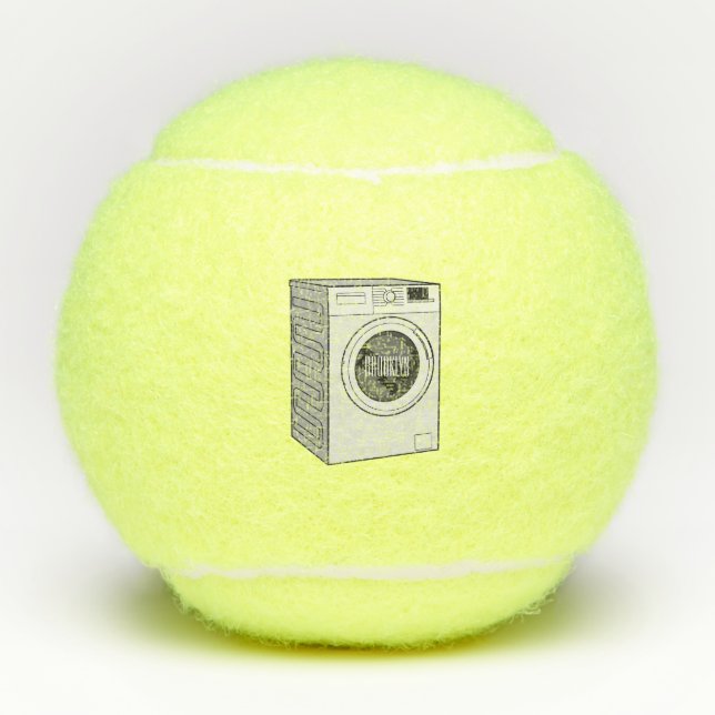 Balles De Tennis Illustration de la machine à laver (Devant)