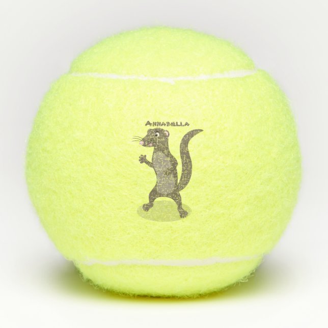 Balles De Tennis Illustration de mignonne mangouste (Devant)