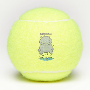 Balles De Tennis Illustration de saut en hippo mignon