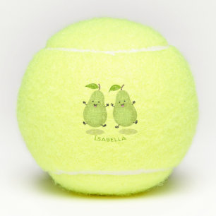 Balles De Tennis Illustration d'une paire de poires mignonne