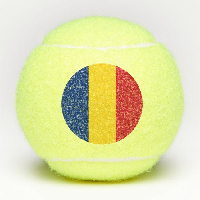 Balles De Tennis Indicateur Roumanie (Devant)