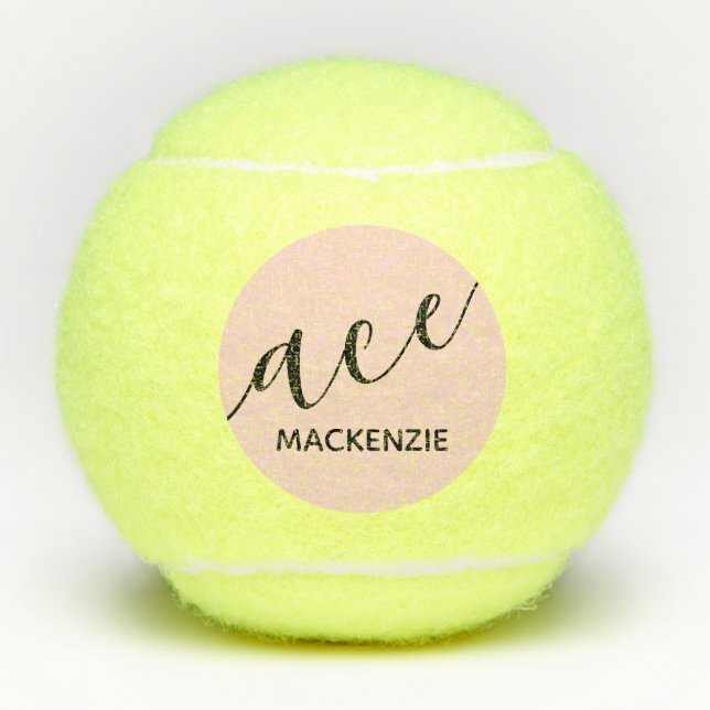 Balles De Tennis Initiales modernes tendance personnalisées ACE (Devant)
