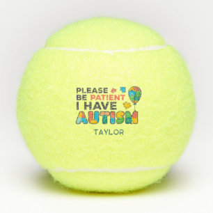 Balles De Tennis J'Ai Autisme Personnalisé Autiste Joueur Entraîneu