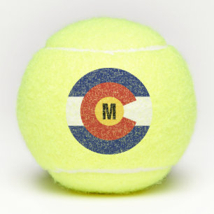 Balles De Tennis Jaune décoré d'un monogramme fait sur commande d