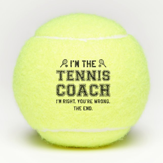 Balles De Tennis Je suis l'entraîneur de tennis (Devant)