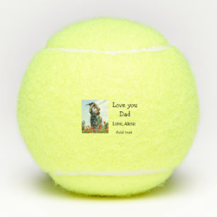 Balles De Tennis Je t'aime papa fête des pères élégant ajouter du t