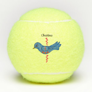 Balles De Tennis Joli Imaginaire Bluebird Avec Coeurs Rouge Lumineu