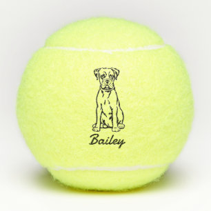 Balles De Tennis Jouet de chien de boxer de nom personnalisé