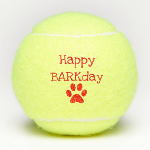 Balles De Tennis Jouet heureux rouge de chien d'anniversaire de