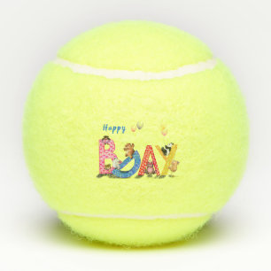 Balles De Tennis Joyeux Anniversaire - Fête des ours de bébé Fun