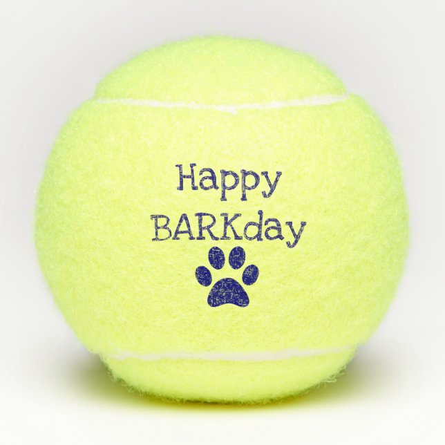 Balles De Tennis Joyeux Jour d'anniversaire Jouet de chien de compa (Devant)