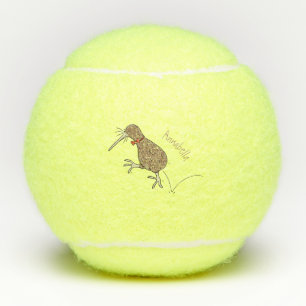 Balles De Tennis Joyeux kiwi de saut avec dessin de cravate arc