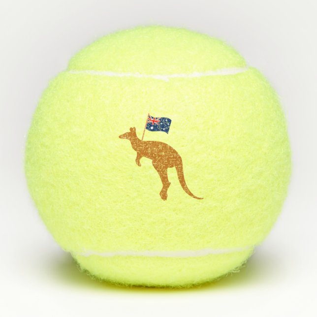 Balles De Tennis kangourou drapeau australie (Devant)