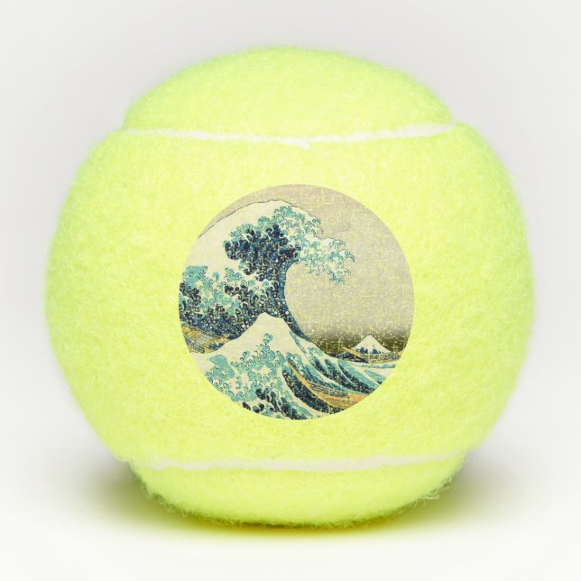 Balles De Tennis Katsushika Hokusai - La Grande vague au large de K (Devant)