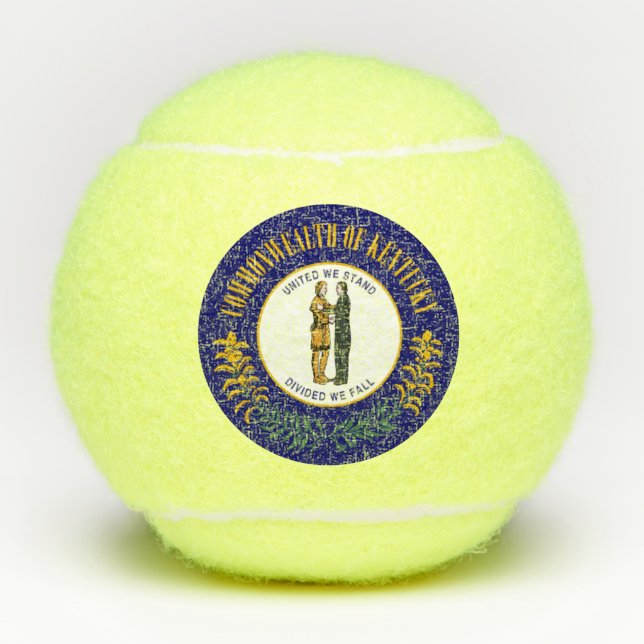 Balles De Tennis Kentucky : Drapeau d'État américain du Commonwealt (Devant)