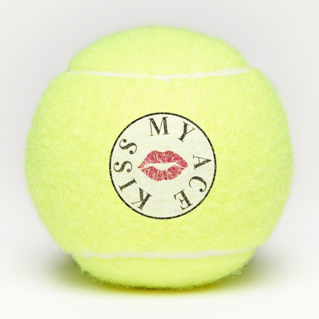Balles De Tennis Kiss My Ace Drôle et Fierce (Devant)