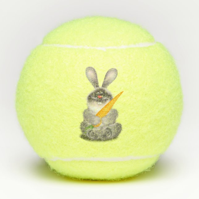 Balles De Tennis Lapin avec carotte (Devant)