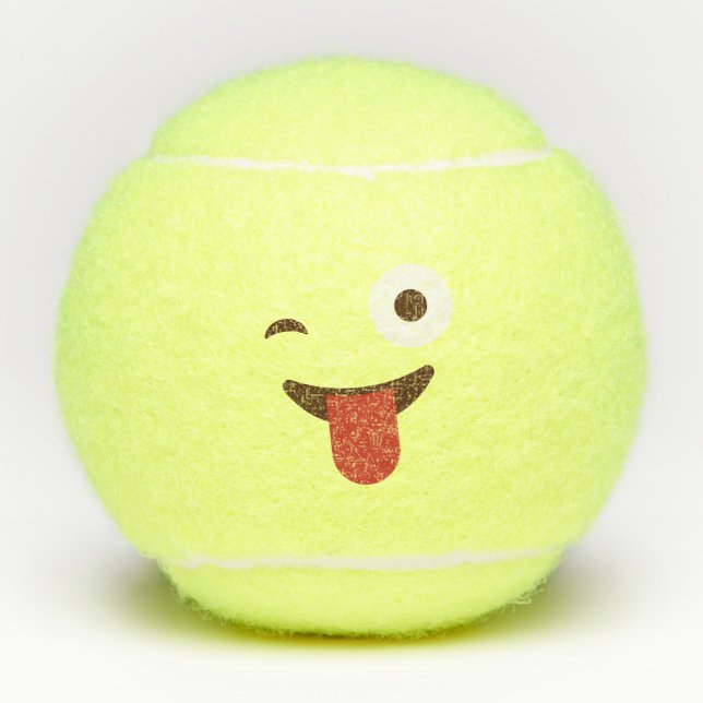 Balles De Tennis Le visage de Kawaii Cute Emoticon Emoji (Devant)