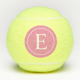Balles De Tennis LETTRE INITIALE MONOGRAPHIQUE ROSE Fille Simple