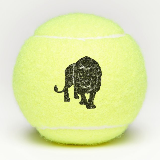 Balles De Tennis Lion Tennis Balls Cadeau (Devant)