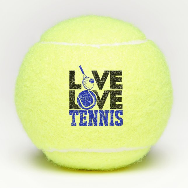 Balles De Tennis Live LOVE Tennis Blue Tennis Ball (Devant)