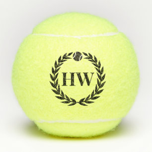 Balles De Tennis Logo de Laurel Initials personnalisés