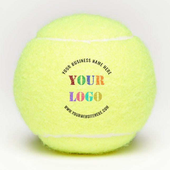 Balles De Tennis Logo de l'entreprise personnalisée et Modèle de ba (Devant)