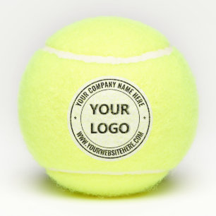 Balles De Tennis Logo et texte de la société marquée Exemple de bal
