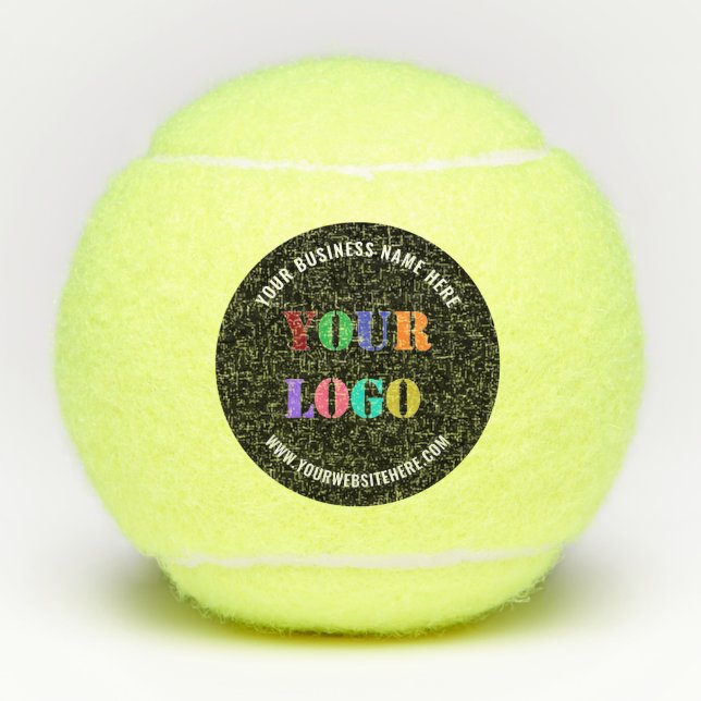 Balles De Tennis Logo Personnalisé Texte Tennis Balls Modèle Vos Co (Devant)