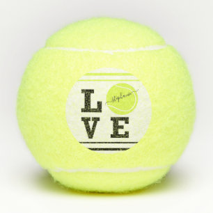 Balles De Tennis Love Tennis Prénom Yellow Ball