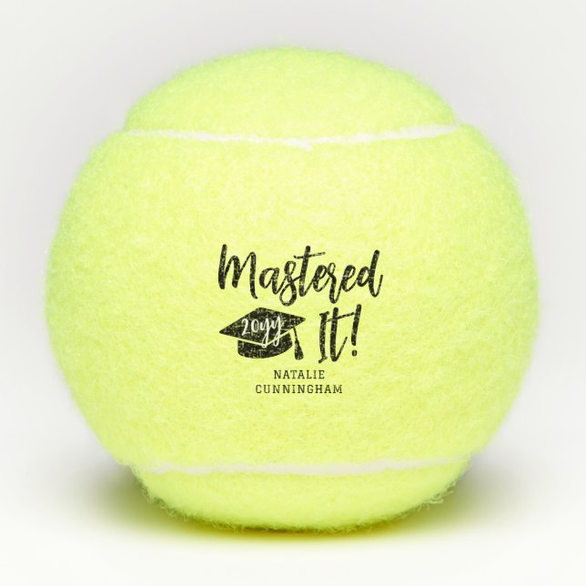 Balles De Tennis Maîtrise personnalisée Diplôme La maîtrise (Devant)