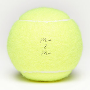 Balles De Tennis Mariage Couple Names Date Personnalisée