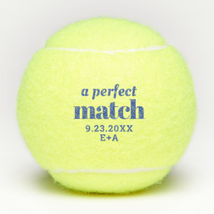 Balles De Tennis Mariage de Fête des mariées bleu parfait