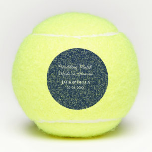 Balles De Tennis Mariage Match fait au ciel mariage faveurs bleu